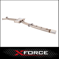 XFORCE TWIN 2.5" CATBACK 409 STAINLESS STEEL EXHAUST SYSTEM WITH STRAIGHT TAILPIPE REAR FITS HOLDEN STATESMAN WH WK WL V8 (E4-HV22-3-CBS)
