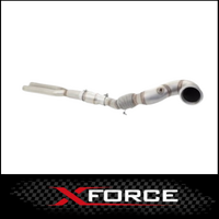 XFORCE 304 STAINLESS STEEL DUMP PIPE WITH CAT (4" TO 3") FITS AUDI RS3 8V HATCH 2015-2017