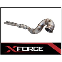 XFORCE 304 STAINLESS STEEL DUMP PIPE WITH CAT (4" TO 3") FITS AUDI TTRS FV 2017-ON