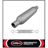 12" LONG X 2" 51MM IN/OUT REDBACK LOUVERED HOTDOG EXHAUST