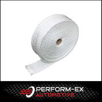 WHITE FIBRE GLASS HEAT TAPE (WRAP) - 2" (51MM) X 3MM X 10MTR ROLL (HT200R-10W3)