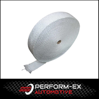 WHITE FIBRE GLASS HEAT TAPE (WRAP) - 3" (76MM) X 3MM X 30MTR (HT300R-30W3)