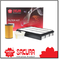 SAKURA 4WD SERVICE FILTER KIT FITS TOYOTA LANDCRUISER VDJ78R 4.5L V8 1/2007-12/2019 (K-11071)