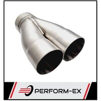 PERFORM-EX DUAL 3" ID IN TO 3.5" OD OUTLET 304 STAINLESS MERGE COLLECTOR