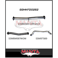 MANTA 3" DPF BACK EXHAUST SYSTEM FITS FORD RANGER PXII PXIII 3.2L 10/2016-2022