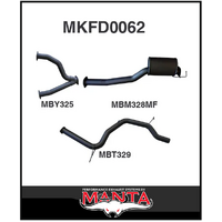 MANTA 3" CATBACK EXHAUST SYSTEM FITS FORD FALCON AU 5.0L V8 IRS SEDAN (MKFD0062)