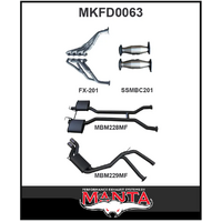 MANTA ENGINE BACK EXHAUST SYSTEM FITS FORD FALCON AU 5.0L V8 IRS SEDAN (MKFD0063)