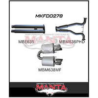 MANTA 3" CATBACK EXHAUST SYSTEM FITS FORD MUSTANG FN 5.0L V8 FASTBACK 2018-ON (MKFD0278)