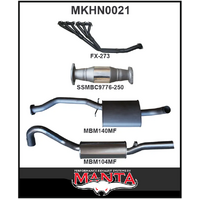 MANTA 2.5" ENGINE BACK EXHAUST SYSTEM FITS HOLDEN COMMODORE VL 3.0L 6CYL SEDAN