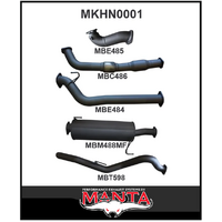 MANTA 3" TURBO BACK EXHAUST SYSTEM WITH CAT/MUFFLER FITS HOLDEN COLORADO RC 3.0L 4CYL LWB 2008-2010