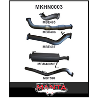 MANTA 3" TURBO BACK EXHAUST SYSTEM WITH CAT/MUFFLER FITS HOLDEN COLORADO RC 3.0L 4CYL SWB 2008-2010