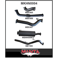 MANTA 3" TURBO BACK EXHAUST SYSTEM NO CAT/MUFFLER FITS HOLDEN COLORADO RC 3.0L 4CYL SWB 2008-2010