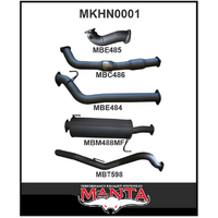 MANTA 3" TURBO BACK EXHAUST SYSTEM WITH CAT/MUFFLER FITS HOLDEN COLORADO RC 3.0L 4CYL LWB 2010-2012