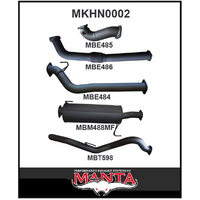 MANTA 3" TURBO BACK EXHAUST SYSTEM WITH NO CAT/MUFFLER FITS HOLDEN COLORADO RC 3.0L 4CYL LWB 2010-2012