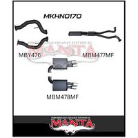MANTA 3" CAT BACK EXHAUST SYSTEM FITS HOLDEN COMMODORE VE VF 6.0L 6.2L V8 SEDAN/WAGON (MKHN0170)