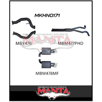 MANTA 3" CAT BACK EXHAUST SYSTEM FITS HOLDEN COMMODORE VE VF 6.0L 6.2L V8 SEDAN/WAGON (MKHN0171)