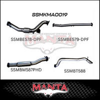 MANTA 3" TURBO BACK EXHAUST SYSTEM (DPF DELETE) FITS MAZDA BT-50 UR 3.2L TD 5CYL 2016-2020