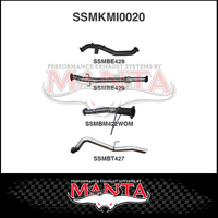 MANTA 3" TURBO BACK EXHAUST SYSTEM (DPF DELETE) FITS MITSUBISHI TRITON MQ MR 2.4L 4N15 4CYL 3/2015-12/2023