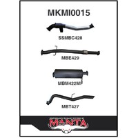 MANTA 3" TURBO BACK EXHAUST SYSTEM WITH CAT/MUFFLER FITS MITSUBISHI TRITON MQ MR 2.4L 4N15 4CYL 3/2015-ON (MKMI0015)