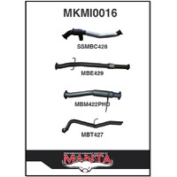 MANTA 3" TURBO BACK EXHAUST SYSTEM WITH CAT/HOTDOG FITS MITSUBISHI TRITON MQ MR 2.4L 4N15 4CYL 3/2015-ON (MKMI0016)