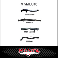 MANTA 3" TURBO BACK EXHAUST SYSTEM WITH CAT/HOTDOG FITS MITSUBISHI TRITON MQ MR 2.4L 4N15 4CYL 3/2015-ON (MKMI0016)