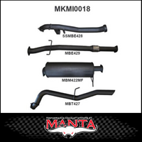 MANTA 3" TURBO BACK EXHAUST SYSTEM NO CAT WITH MUFFLER FITS MITSUBISHI TRITON MQ MR 2.4L 4N15 4CYL 3/2015-ON (MKMI0018)