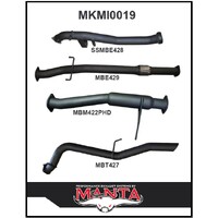 MANTA 3" TURBO BACK EXHAUST SYSTEM NO CAT WITH HOTDOG FITS MITSUBISHI TRITON MQ MR 2.4L 4N15 4CYL 3/2015-ON (MKMI0019)