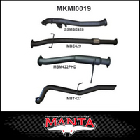 MANTA 3" TURBO BACK EXHAUST SYSTEM NO CAT WITH HOTDOG FITS MITSUBISHI TRITON MQ MR 2.4L 4N15 4CYL 3/2015-ON (MKMI0019)