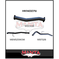 MANTA 3" DPF BACK EXHAUST WITH PIPE ONLY FITS NISSAN NAVARA D23 NP300 2.3L TD 4CYL 2015-ON (MKNI0076)