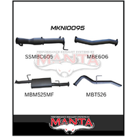 MANTA 3" TURBO BACK EXHAUST WITH CAT/MUFFLER FITS NISSAN NAVARA D23 NP300 2.3L TD 4CYL 2015-ON (MKNI0095)