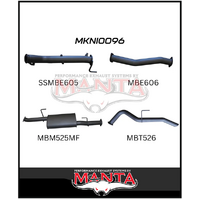 MANTA 3" TURBO BACK EXHAUST NO CAT/WITH MUFFLER FITS NISSAN NAVARA D23 NP300 2.3L TD 4CYL 2015-ON (MKNI0096)
