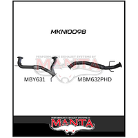 MANTA 3" MID SECTION WITH CENTRE HOTDOG FITS NISSAN PATROL Y62 5.6L V8 2012-ON
