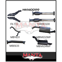 MANTA 3" COMPLETE EXHAUST SYSTEM WITH 2 MUFFLERS FITS NISSAN PATROL Y62 5.6L V8 2012-ON (MKNI0099)