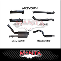 MANTA 3" TWIN INTO SINGLE 4" TURBO BACK EXHAUST SYSTEM FITS TOYOTA LANDCRUISER VDJ200R 2007-2015