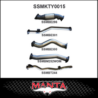 MANTA 3" TURBO BACK EXHAUST SYSTEM FITS TOYOTA LANDCRUISER VDJ79R 4.5L V8 DUAL CAB 2012-2016