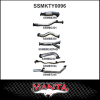 MANTA 3" TWIN TURBO BACK EXHAUST SYSTEM FITS TOYOTA LANDCRUISER VDJ79R 4.5L V8 DUAL CAB 2012-2016