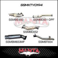 MANTA 4" TURBO BACK EXHAUST SYSTEM (DPF DELETE) FITS TOYOTA LANDCRUISER VDJ79R 4.5L V8 2016-2025