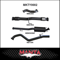 MANTA 3" TURBO BACK EXHAUST SYSTEM FITS TOYOTA HILUX KUN26R N70 3.0L 4CYL 2005-2015