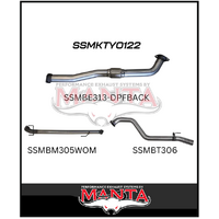 MANTA 3" DPF BACK EXHAUST SYSTEM FITS TOYOTA HILUX GUN126R N80 2.8L 2015-ON