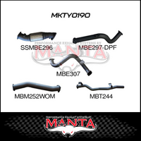 MANTA 3" TURBO BACK EXHAUST SYSTEM (DPF DELETE) FITS TOYOTA LANDCRUISER VDJ78R 4.5L V8 TROOP CARRIER 2016-2025