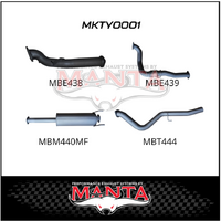 MANTA 3" TURBO BACK WITH MUFFLER EXHAUST SYSTEM FITS TOYOTA HILUX KZN165R 3.0L TD 1999-2005 (MKTY0001)