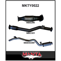 MANTA 3" TURBO BACK EXHAUST SYSTEM WITH CAT/MUFFLER FITS TOYOTA LANDCRUISER VDJ76R 4.5L V8 WAGON 2007-2016 (MKTY0022)