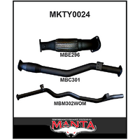 MANTA 3" TURBO BACK EXHAUST SYSTEM WITH CAT/PIPE ONLY FITS TOYOTA LANDCRUISER VDJ76R 4.5L V8 WAGON 2007-2016 (MKTY0024)