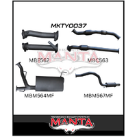 MANTA 2.5" TWIN INTO 3" TURBO BACK EXHAUST SYSTEM WITH CATS/2 MUFFLERS FITS TOYOTA LANDCRUISER VDJ200R 2007-2015 (MKTY0037)