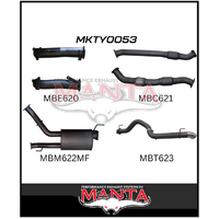 MANTA 3" TWIN INTO SINGLE 4" TURBO BACK EXHAUST SYSTEM WITH CATS/1 MUFFLER FITS TOYOTA LANDCRUISER VDJ200R 2007-2015 (MKTY0053)