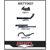 MANTA 3" TURBO BACK EXHAUST SYSTEM WITH CAT/MUFFLER FITS TOYOTA PRADO KZJ120R 3.0L TD 2003-2006 (MKTY0057)