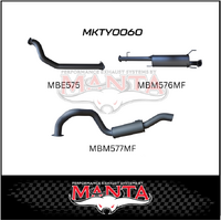 MANTA 3" TURBO BACK EXHAUST SYSTEM NO CAT WITH MUFFLERS FITS TOYOTA PRADO KDJ120R KDJ150R 3.0L 4CYL 9/2007-9/2015 (MKTY0060)