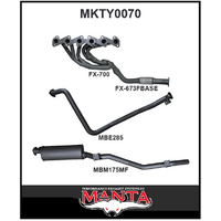 MANTA EXTRACTORS & 2.5"  EXHAUST SYSTEM FITS TOYOTA LANDCRUISER HZJ79R 4.2L 1HZ 1999-2007 (MKTY0070)