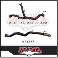 MANTA 2.5" TWIN INTO 3" DPF BACK EXHAUST FITS TOYOTA LANDCRUISER VDJ200R 2015-2021