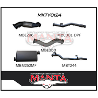 MANTA 3" TURBO BACK EXHAUST SYSTEM FITS TOYOTA LANDCRUISER VDJ79R 4.5L V8 2016-2025 (MKTY0124)